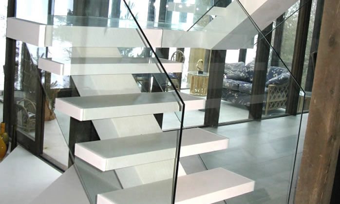 An engineered set of floating stairs